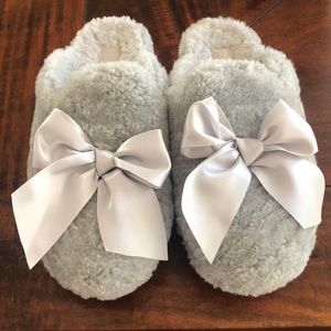 Ugg Lambswool Slippers with Satin Bow